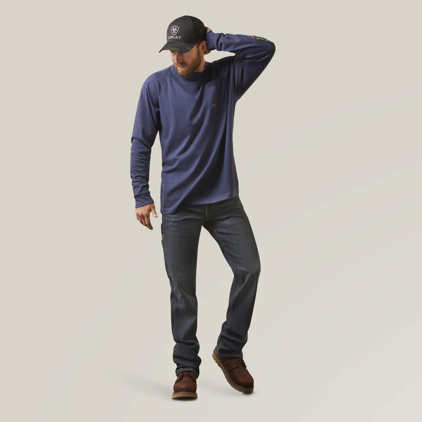 Rebar Cotton Strong Graphic - Navy Heather