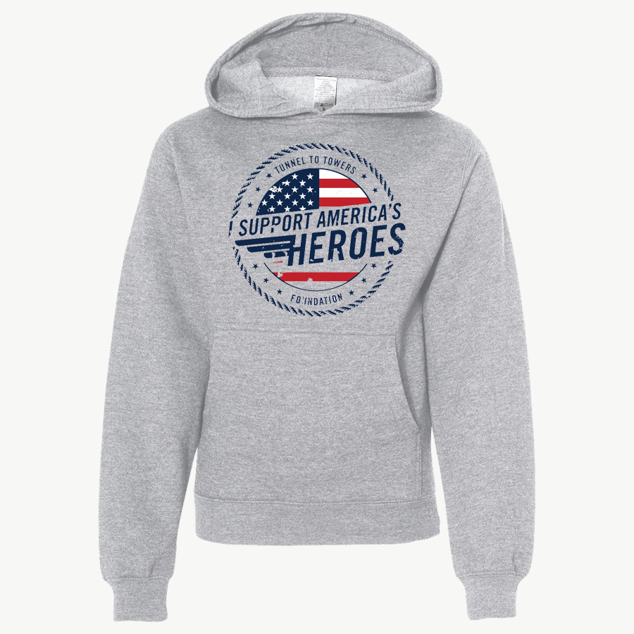 T2T Heroes Hoodie – YOUTH (Grey Heather) - CLEARANCE
