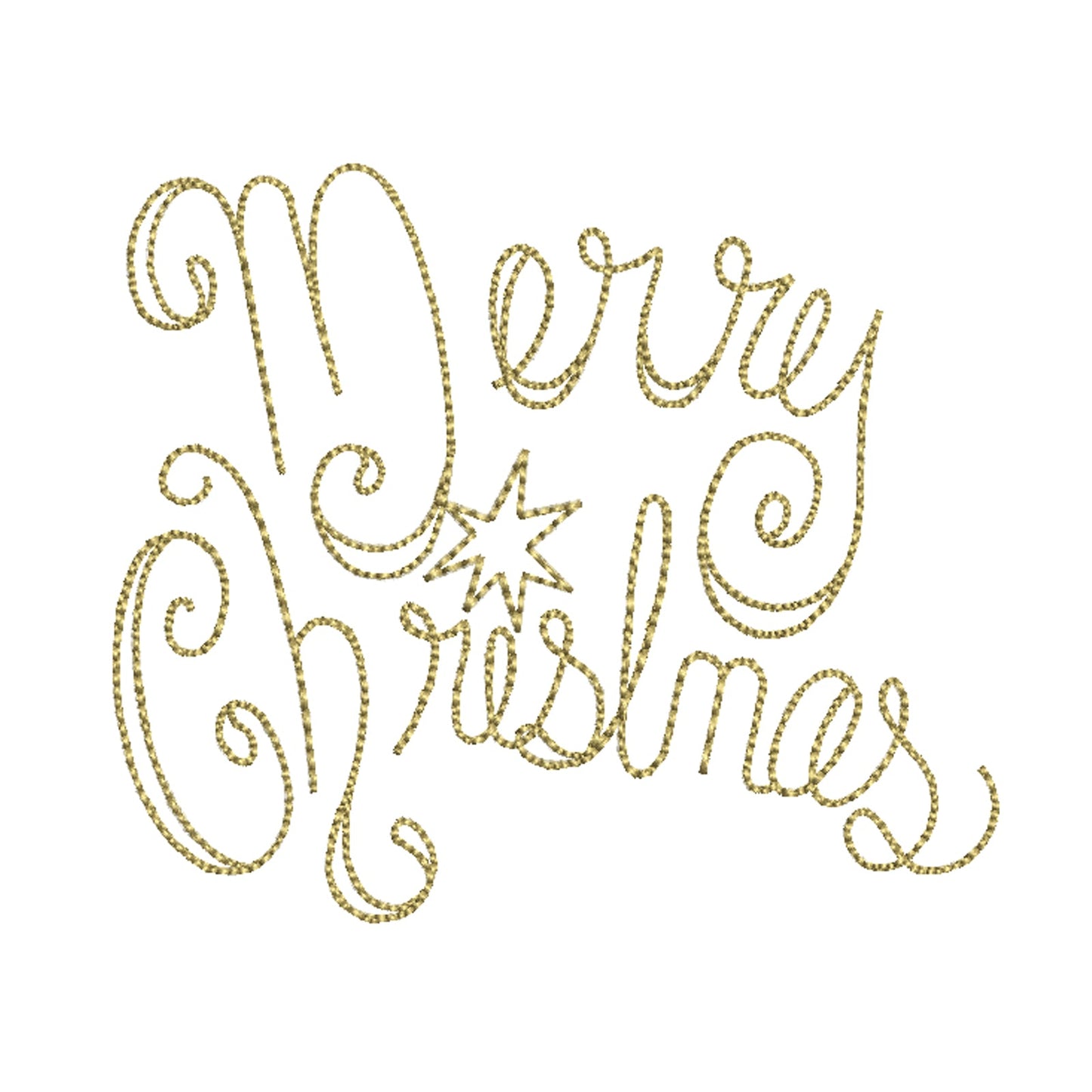 Glitter Merry Christmas Logo