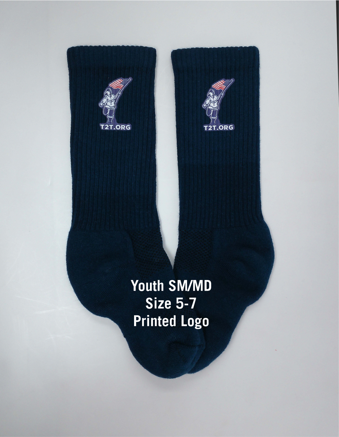 T2T Crew Socks (Navy) CLEARANCE