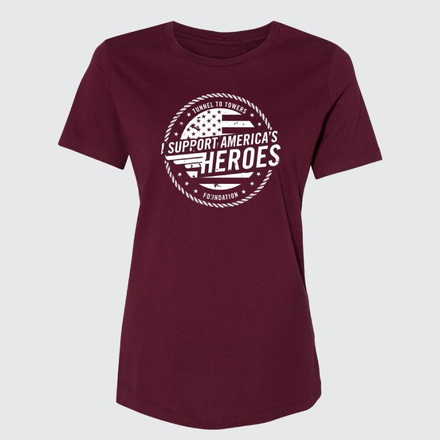 T2T HEROES TEE – Women (Maroon) CLEARANCE