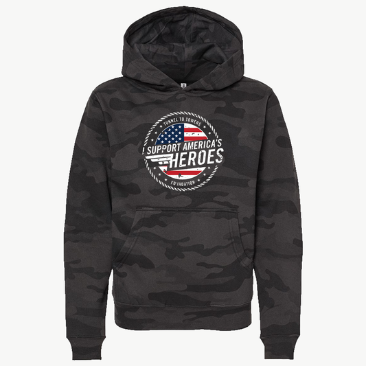 T2T Heroes Hoodie – YOUTH (Black Camo) - CLEARANCE